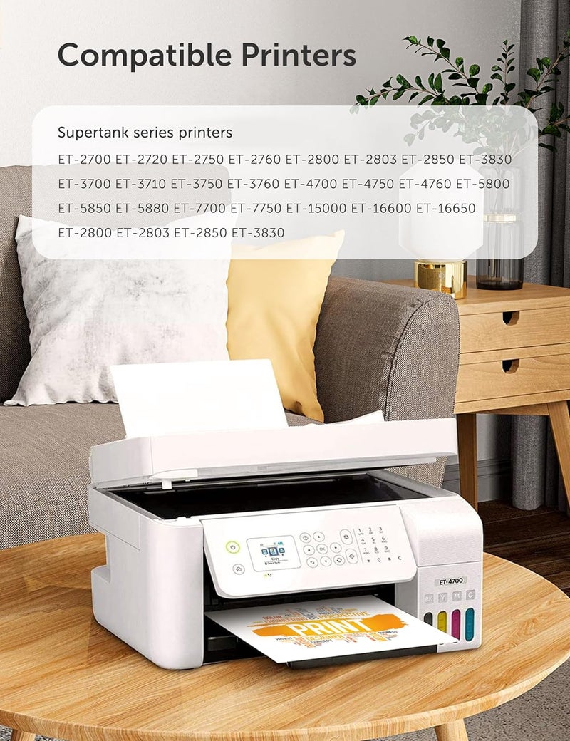 Hiipoo Sublimation Ink Refilled Bottles Compatible for ET2400 ET-2800 ET2720 ET2760 ET2750 ET4800 ET-2803 ET-2850 Inkjet Printers Heat Press Transfer on Mugs T-Shirts - Image 2